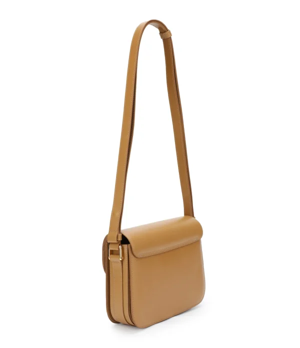 A.P.C. Sac Grace Small Cuir Lisse Camel Neuve avec étiquette 3