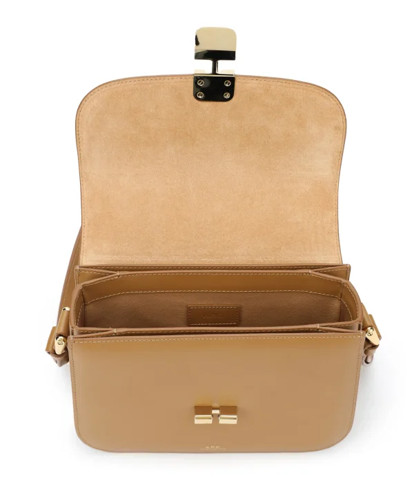 A.P.C. Sac Grace Small Cuir Lisse Camel Neuve avec étiquette 4