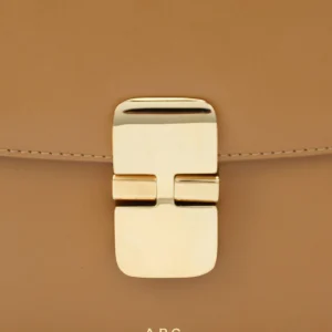 A.P.C. Sac Grace Small Cuir Lisse Camel Neuve avec étiquette 14