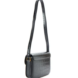 A.P.C. Sac Grace Small Cuir Embossé Croco Noir Retour Facile et Gratuit 10