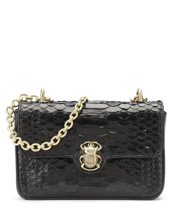 magasin solde CLARIS VIROT Sac Mini Ava Python Noir 1