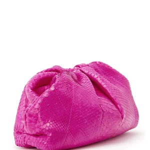 soldes de Noël SISTA PARIS Sac Cuir Souple Python Rose Électrique 13