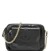 CLARIS VIROT Sac Big Charly Python Chaîne Dorée Noir prix pas cher 19