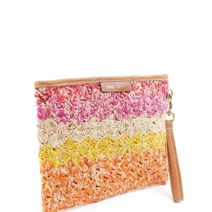 ISABEL MARANT Pochette Bora Raphia Multicolore haute qualité 9