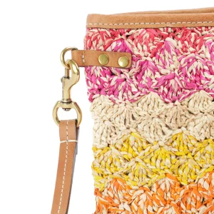 ISABEL MARANT Pochette Bora Raphia Multicolore haute qualité 11