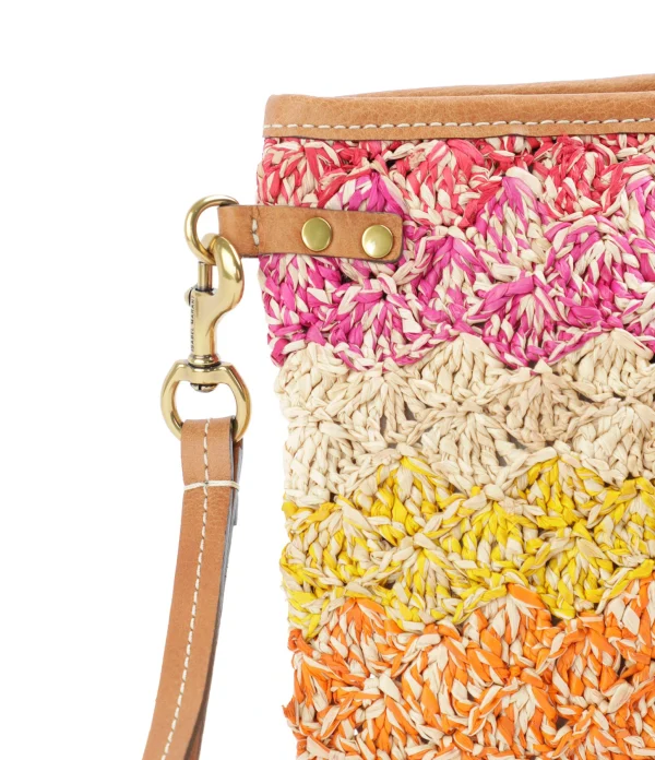 ISABEL MARANT Pochette Bora Raphia Multicolore haute qualité 4