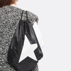 boutique pas cher GOLDEN GOOSE Sac à Dos Star Nylon Noir Blanc 13