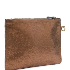 JEROME DREYFUSS Pochette Popoche M Chèvre Lamé Bronze site pas cher 9