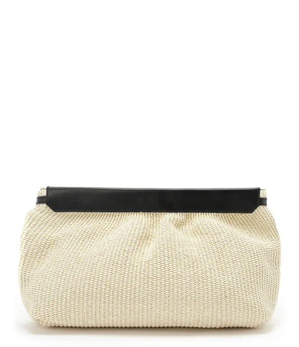 ISABEL MARANT Pochette Luz Cuir Naturel Noir boutiqued en ligne 1