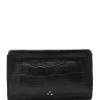 luxe soldes JEROME DREYFUSS Pochette Clic Clac L Vachette Croco Noir 17