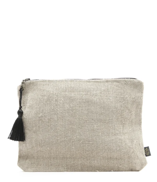 boutique en ligne HAOMY Grande Pochette Mansa Lin Naturel 1