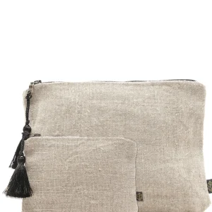 boutique en ligne HAOMY Grande Pochette Mansa Lin Naturel 17