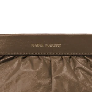 Promotio de vente ISABEL MARANT Pochette Luz Cuir Kaki 12