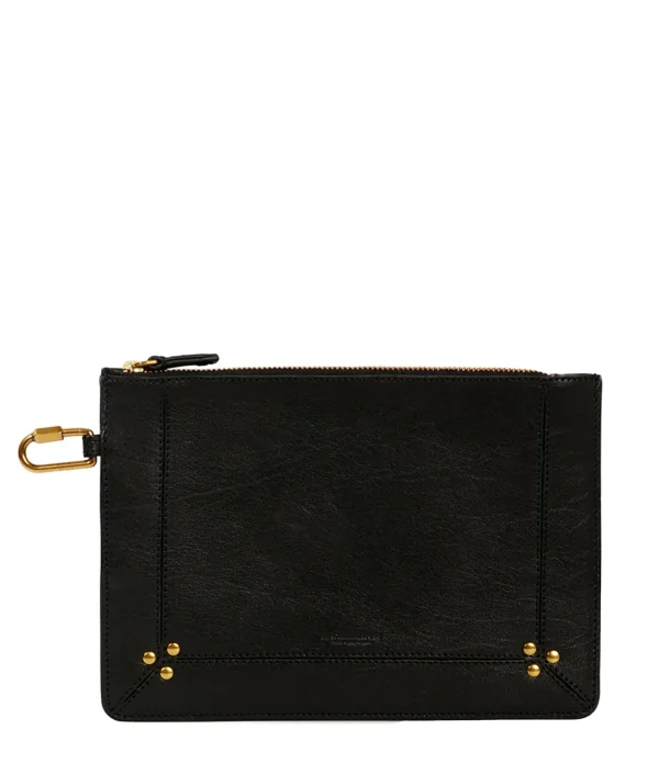 Nouveau JEROME DREYFUSS Pochette Popoche M Chèvre Noir 1