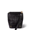 JEROME DREYFUSS Pochette Clic Clac S Soft Vachette Croco Noir à prix d'occasion 20