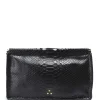 magasin JEROME DREYFUSS Pochette Clic Clac L Python Noir 20