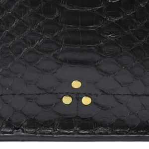 magasin JEROME DREYFUSS Pochette Clic Clac L Python Noir 14