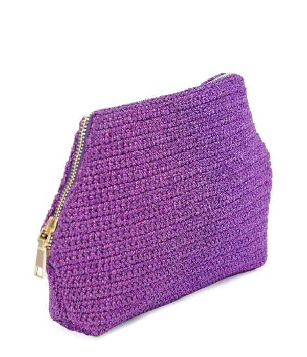 site officiel MIZELE Pochette Zip M Lurex Violet 3