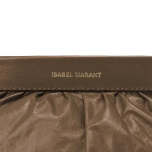 ISABEL MARANT Pochette Miniluz Cuir Kaki des prix incroyables 12