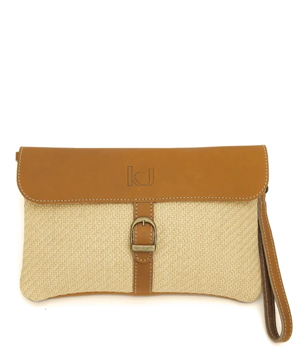 styles dernier cri K.JACQUES Pochette Taillat Raphia Pul Naturel 1