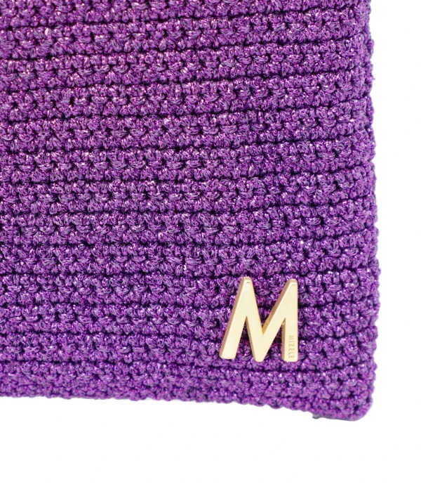 MIZELE Pochette S Lurex Violet magasin pas cher 5