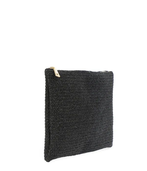 MIZELE Pochette XS Lurex Noir vente pas cher 3