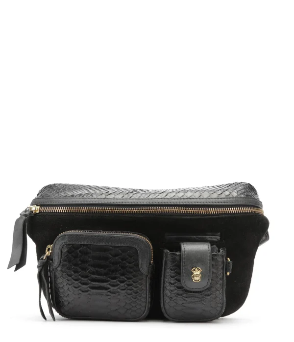 CLARIS VIROT Sac Banane Romeo Python Noir se précipiter pour acheter 1