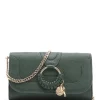 SEE BY CHLOE Portefeuille Chaîne Hana Cuir Grainé Deep Green outlet 10