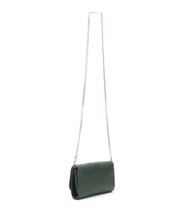 SEE BY CHLOE Portefeuille Chaîne Hana Cuir Grainé Deep Green outlet 3