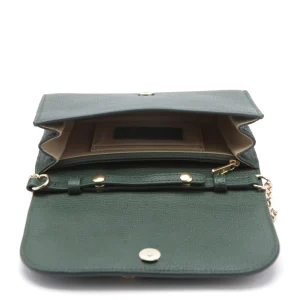 SEE BY CHLOE Portefeuille Chaîne Hana Cuir Grainé Deep Green outlet 12