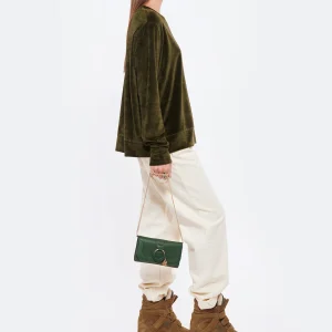 SEE BY CHLOE Portefeuille Chaîne Hana Cuir Grainé Deep Green outlet 18