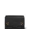 JEROME DREYFUSS Portefeuille Lulu PM Veau Agneau Noir Brass achat pas cher 11