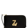 pas cher marque ZADIG & VOLTAIRE Porte-cartes ZV Initiale Le Medium Cuir Noir 13