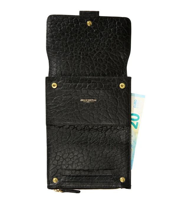 vente en ligne pas cher JEROME DREYFUSS Portefeuille Lulu PM Agneau Noir 4