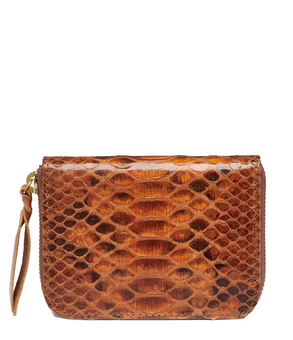 vente en ligne CLARIS VIROT Portefeuille Mini Bob Python Moka 1