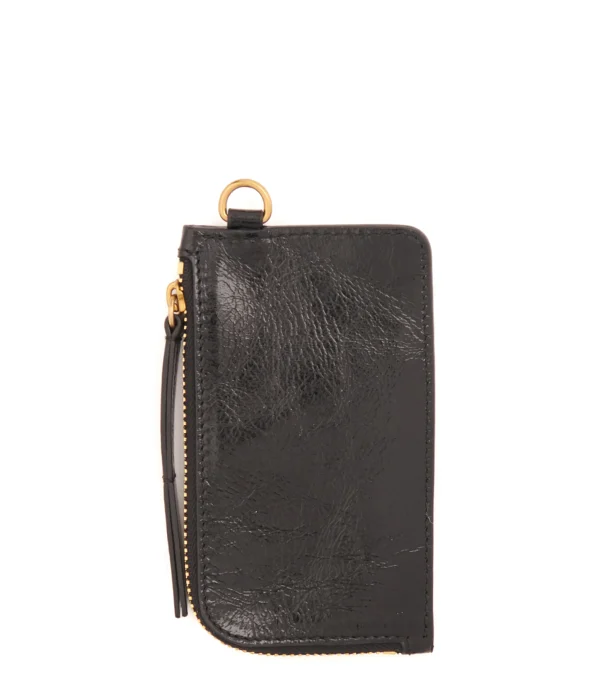 ISABEL MARANT Portes-cartes Nysben Cuir Brillant Noir Achat 4