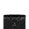 en solde JEROME DREYFUSS Portefeuille Helmut PM Python Noir 20