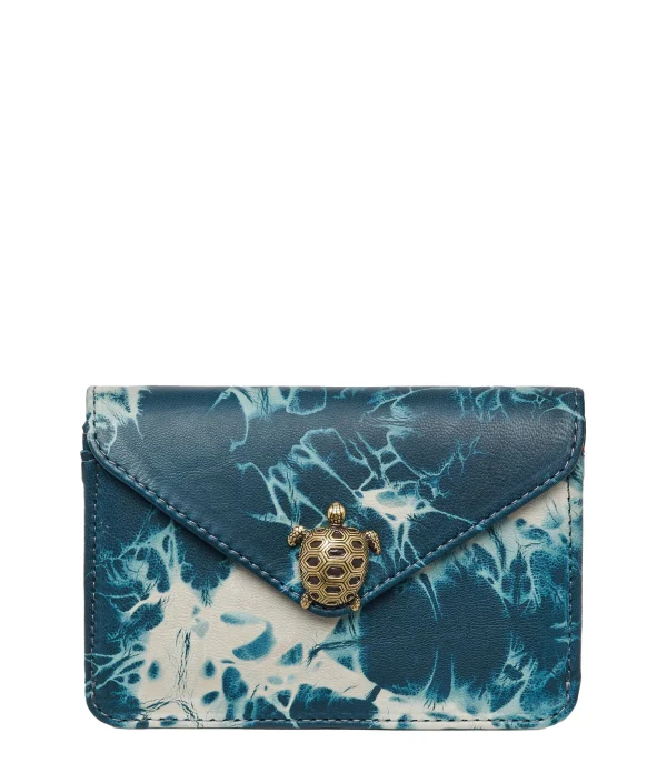 a Prix Discount CLARIS VIROT Porte-cartes Alex Cuir Tie & Dye Bleu 1