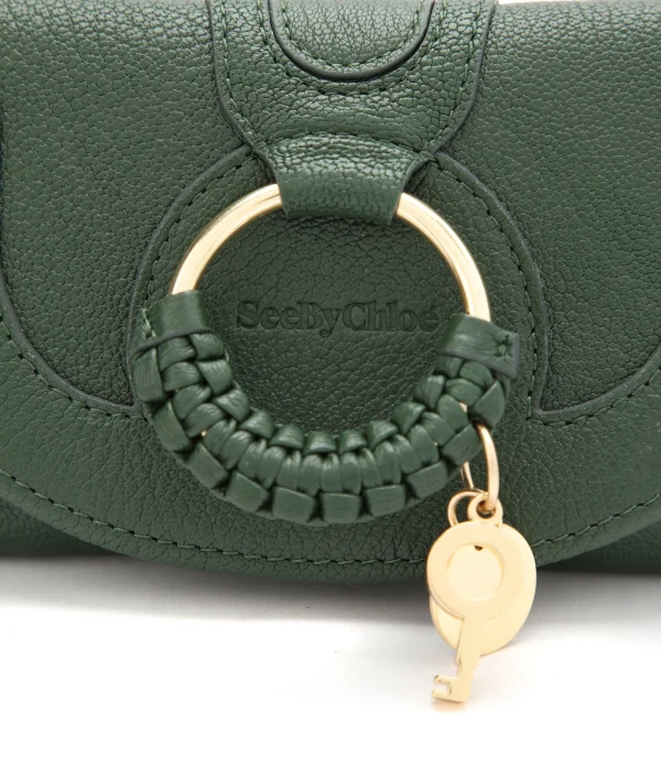 SEE BY CHLOE Portefeuille Hana Compact Cuir Deep Green marque pas cher 5