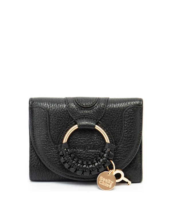 SEE BY CHLOE Porte-monnaie Hana Cuir Noir excellents soldes 1